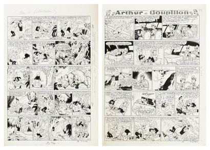 MARTIAL Arthur et Goupillon Ensemble de deux planches publiées en 61 dans le journal...