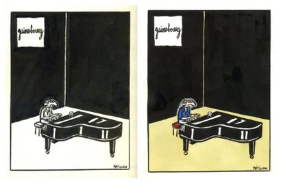 PETILLON René Hommage à Gainsbourg Illustration originale publiée à l'occasion du...