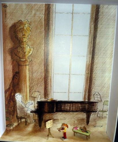 SEMPE Silhouette du Petit Nicolas au Cartable Pixi n°6551, tirage limité à 250 exemplaires...