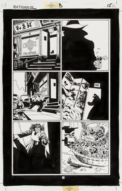 Tim SALE Planche n° 15 de Batman 8 publié par DC Comics en 1997 Encre de Chine 43...