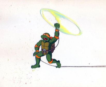 null LES TORTUES NINJA Cellulo représentant Michelangelo 26 x 32 cm