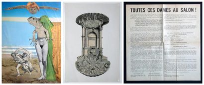 FERAUD Claude/ BOECK Rolf Collages. - Claude Féraud. Collage original (Ft 14,4 x...