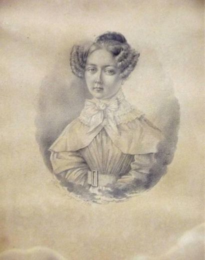 Ecole Française du XIX° siècle, d'après Guigner Portrait présumé de Madame de Beauchamp,...