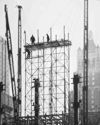 Dimitri STANIMIROVITCH Construction d'un gratteciel, New York City Vers 1960 Tirage...