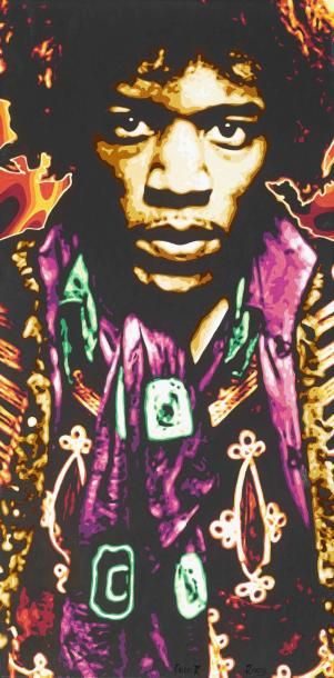 Coco ZANVIT Hendrix, 2009 Acrylique sur toile signée en bas au milieu, contresignée,...