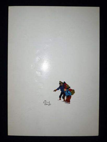 HERGÉ Tintin Carte de voeux signée pour l'année 1993