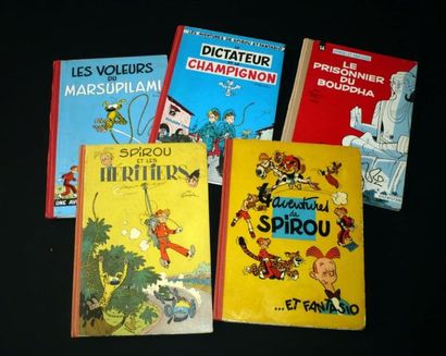 FRANQUIN ANDRÉ Spirou 5 volumes en édition originale (1, 4, 5, 7 et 14) Albums de...