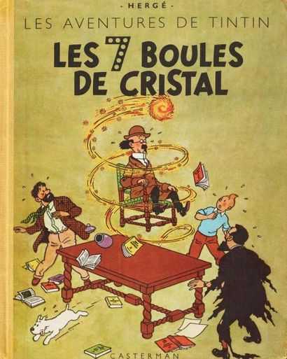 HERGÉ Tintin - Les Sept boules de cristal Rare édition Sapho B3 aux superbes couleurs...