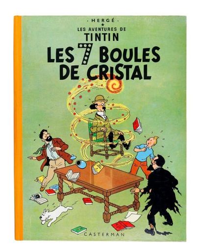 HERGÉ Tintin - Les Sept Boules de Cristal 4e plat B 24 Superbe exemplaire