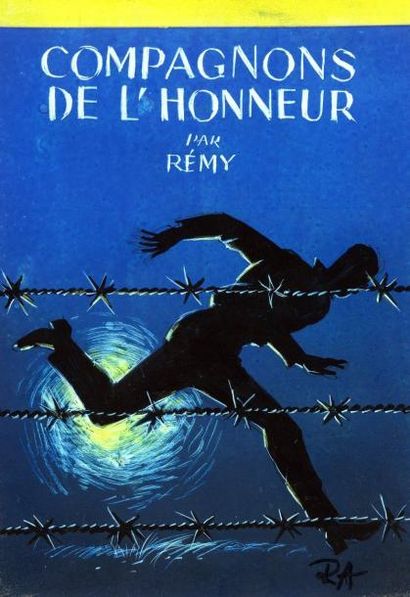 AUGER Raoul Compagnons de l'honneur par Rémy Projet de couverture du roman Aquarelle...