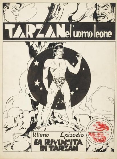 COOPER TARZAN Couverture originale de l'épisode de Tarzan La rivincita Di Tarzan...