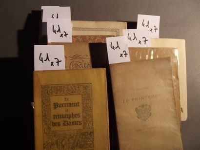 null Ensemble de 7 volumes. AGRIPPA D'AUBIGNE (Théodore) Le Printemps. 1 vol. in-12...