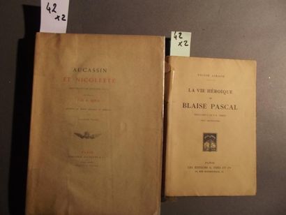 null Ensemble de 2 volumes. ANONYME Aucassin et Nicolette. Chantefable du XIIe traduite...