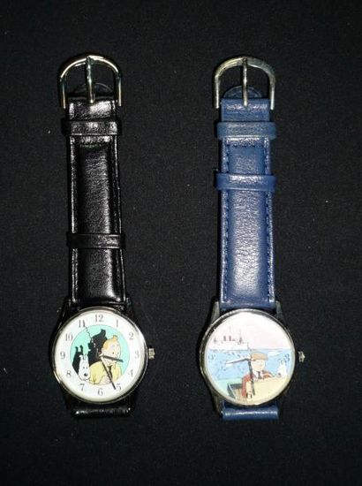 HERGÉ Deux montres Tintin éditée par Citimé dans la collection Globe Trotter