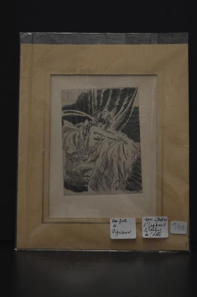 DIGNIMONT André (1891-1965) L'ingénue libertine Eau-forte. Dim.: 17 x 13 cm.