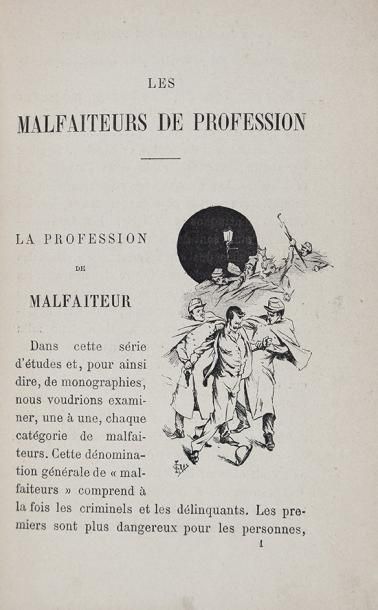 PUIBARAUD Louis Les malfaiteurs de profession. Paris, Ernest Flammarion, s.d., in-12°,...