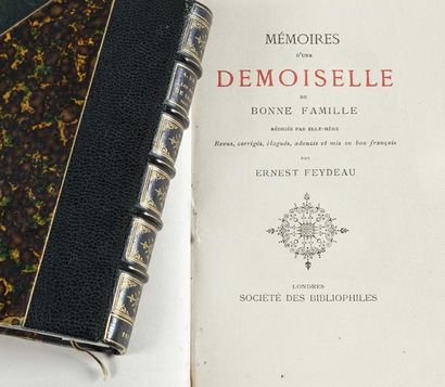null Lot de deux volumes: - FEYDEAU Ernest, Mémoire d'une demoiselle de bonne famille....