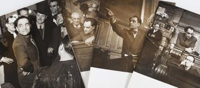 null [Affaire PETIOT], COHEN Robert - AGIP Lot comprenant 4 photos, 1946. Tirages...
