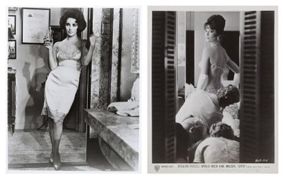 null Lot de deux photos: - Nathalie Wood. Tirage provenant du film «Gypsy», 1962....