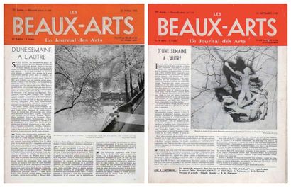 null LES BEAUX-ARTS LE JOURNAL DES ARTS 28 numéros n° 77, 79, 83, 85, 86, 88 (1942);...
