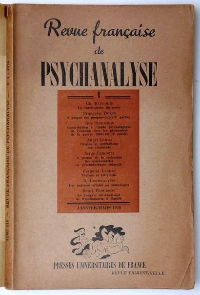 null REVUE FRANÇAISE DE PSYCHANALYSE 8 volumes: Tome IX n° 1, 1936 (couverture détachée...