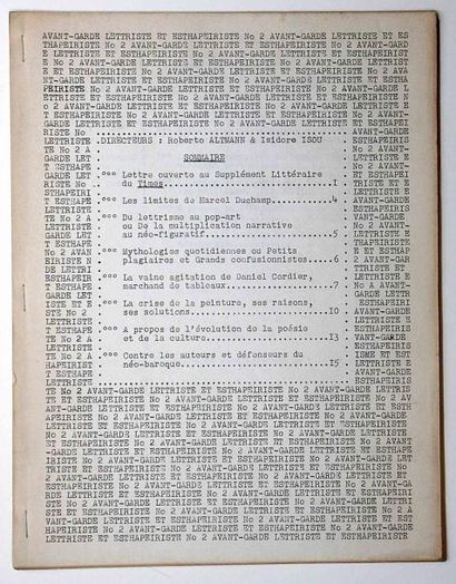 null REVUES - LETTRISME - Avant-garde Lettriste et Esthapeiriste n° 2, nov-déc 1964....