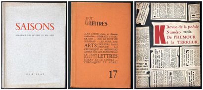 null SAISONS Almanach des Lettres et des Arts Eté 1945, exemplaire du tirage de tête,...