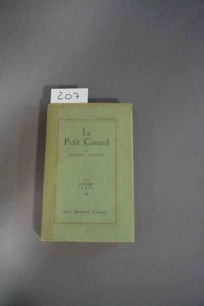 LAURENT (Jacques) Le petit canard. 1 vol. in-8 br. Paris Grasset 1954 (E.O.). Tiré...