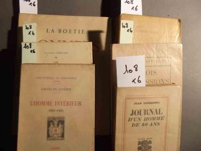 null Ensemble de 6 volumes. GUEHENNO (Jean) Journal d'un homme de 40 ans. 1 vol....