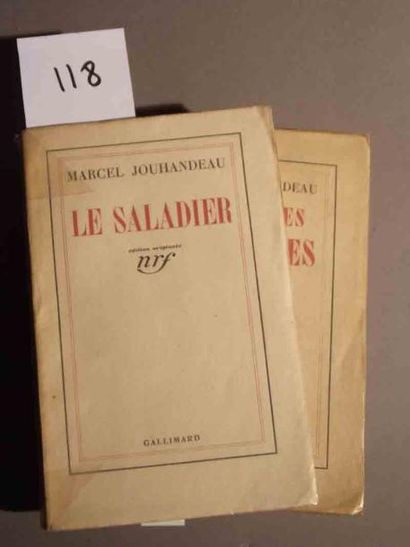 JOUHANDEAU (Marcel) Le saladier. 1 vol. gd in-12 broché. Paris Gallimard 1936 (E.O.)...