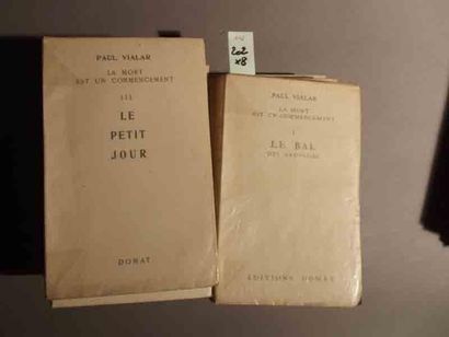 VIALAR (Paul) La mort est un commencement. 8 vol. pt in-8 brochés. Paris Domat-Montchrestien...