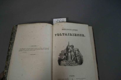 QUERARD (J.M.) Bibliographie Voltairienne. 1 vol. in-8 relié ½ maroquin. Paris Firmin...