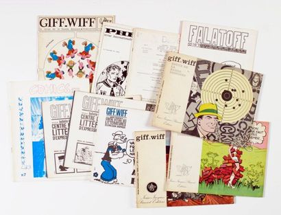 FANZINES Sept numéros de Giff Wiff, premier gros fanzine consacré à la BD (14, 16,...