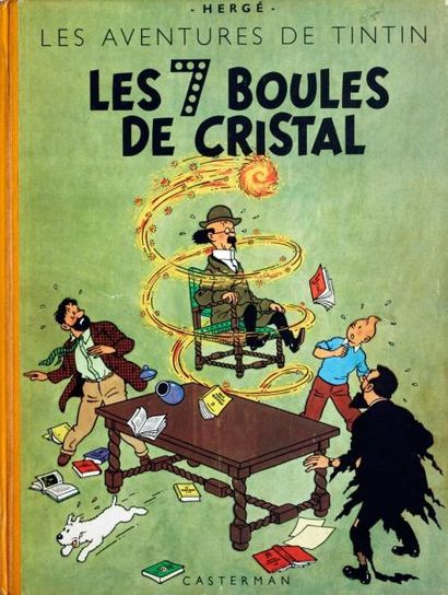 HERGÉ Tintin Les 7 boules de cristal 4ème plat B3 Très bon état