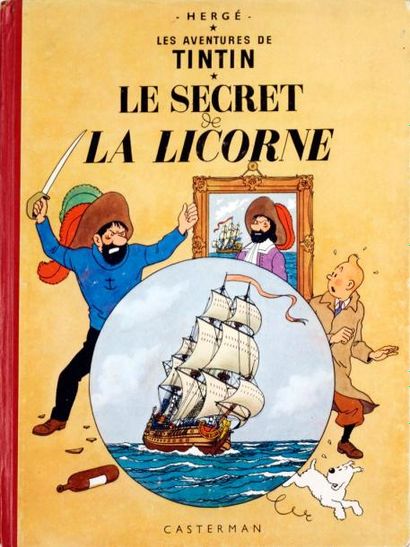 HERGÉ Tintin Le secret de la Licorne Réédition des années 50 (B11) Très bel état