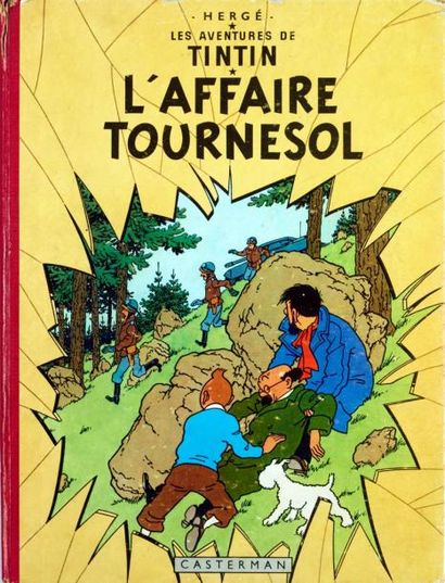 HERGÉ Tintin L'affaire Tournesol Edition originale belge 4ème plat B20 Bon état général...