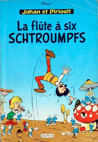 PEYO Johan et Pirlouit La flûte à six schtroumpfs Edition originale belge (pliures...