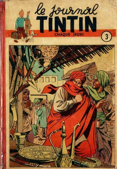 null TINTIN Reliure 3 du Journal de Tintin Belge comprenant les numéros 24 à 40 Très...