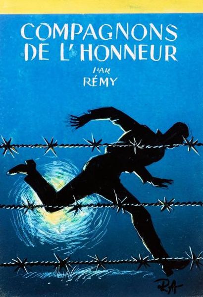 AUGER Raoul Compagnons de l'honneur Projet de couverture du roman écrite par Remy...