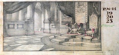 null DISNEY Brave Petit Tailleur Studio Walt Disney 1938 Rare dessin panoramique...