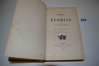 null [Victor Adam] FLORIAN 

 Fables. Avec 110 planches ht de V. Adam. 1 vol. in-8...