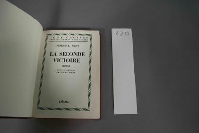 null WEST (Morris)

La seconde victoire. 1 vol. in-8 relié _ maroquin (Lobstein-Laurenchet)....