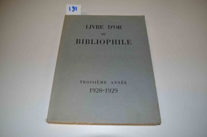 null [ANONYME] 

 Livre d'Or du Bibliophile. Troisième année 1928-1929. 1 vol. in-folio...
