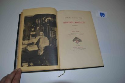 null DAUZE (Pierre) 

Manuel de l'amateur d'éditions originales 1800-1911. 1 vol....