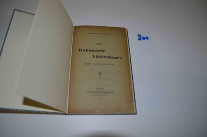 null DAVOIS (Gustave) 

Les Bonaparte littérateurs. 1 vol. in-8 cart. Paris Edition...