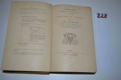 null MORGAND & FATOUT 

Répertoire général et méthodique de la Librairie Morgand...