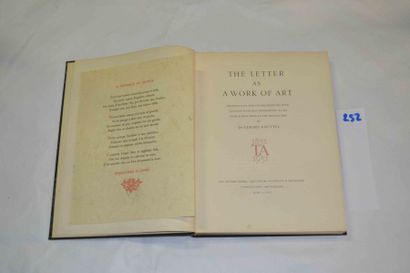 null KNUTTEL (Dr Gérard) 

The letter as a work of art (1851-1951). 1 vol. in-folio...