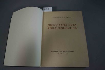 null ALBAREDA (Dom Anselm M.)

Bibliografia de la regla benedictina. 1 vol.in-4 relié

toile....