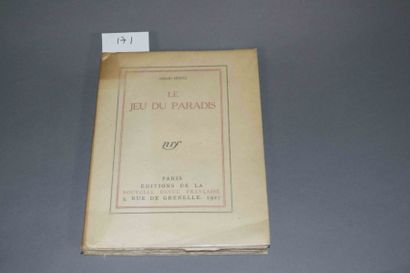 null HERTZ 

Le jeu du paradis. 1 vol. in-8 br. Paris NRF 1927 (E.O.)

un des 100...