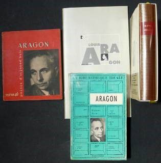 null Quatre ouvrages de Louis Aragon: Aragon par Claude Roy, 1946, Ed. Seghers, coll....